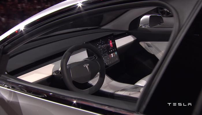 Tesla Model 3 innen Interior Innenraum - Foto: Tesla
